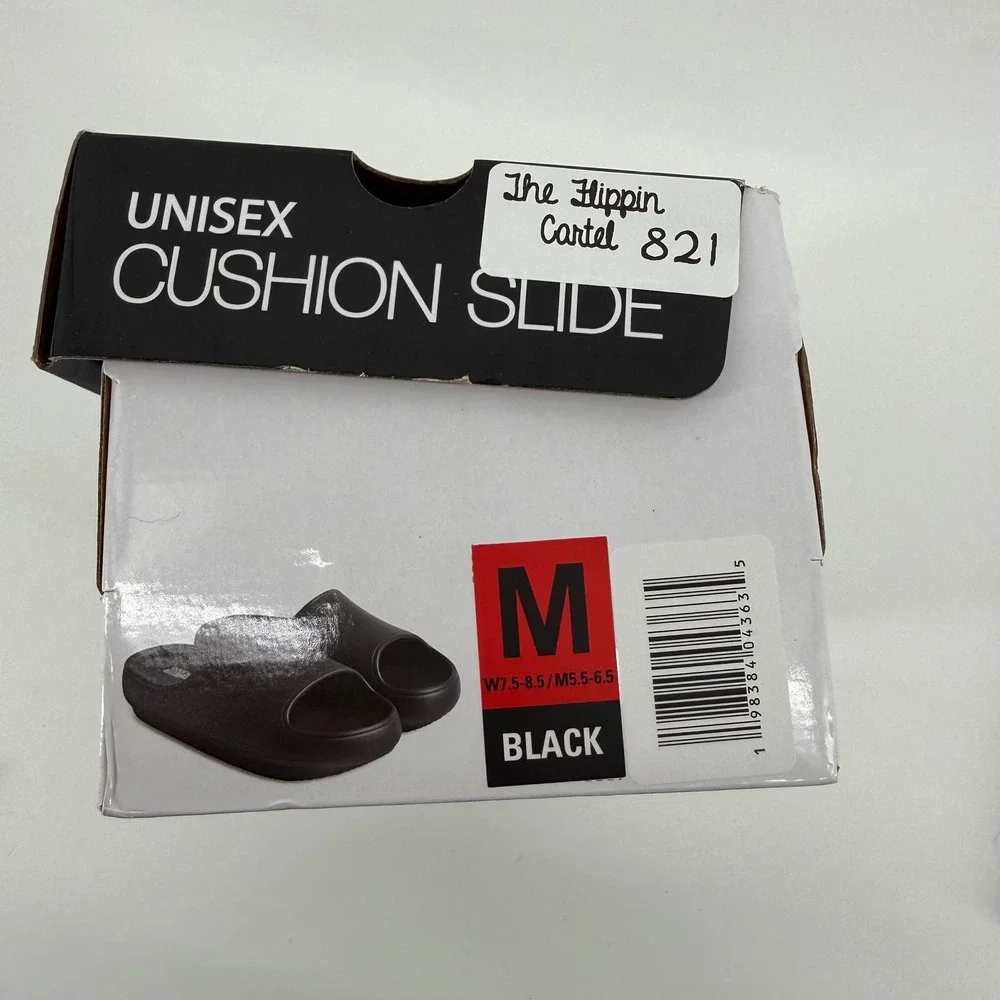 32 Degrees Cool Unisex Cushion Slide Sandals Black Size M W7.5-8.5 M5.5-6.5‎